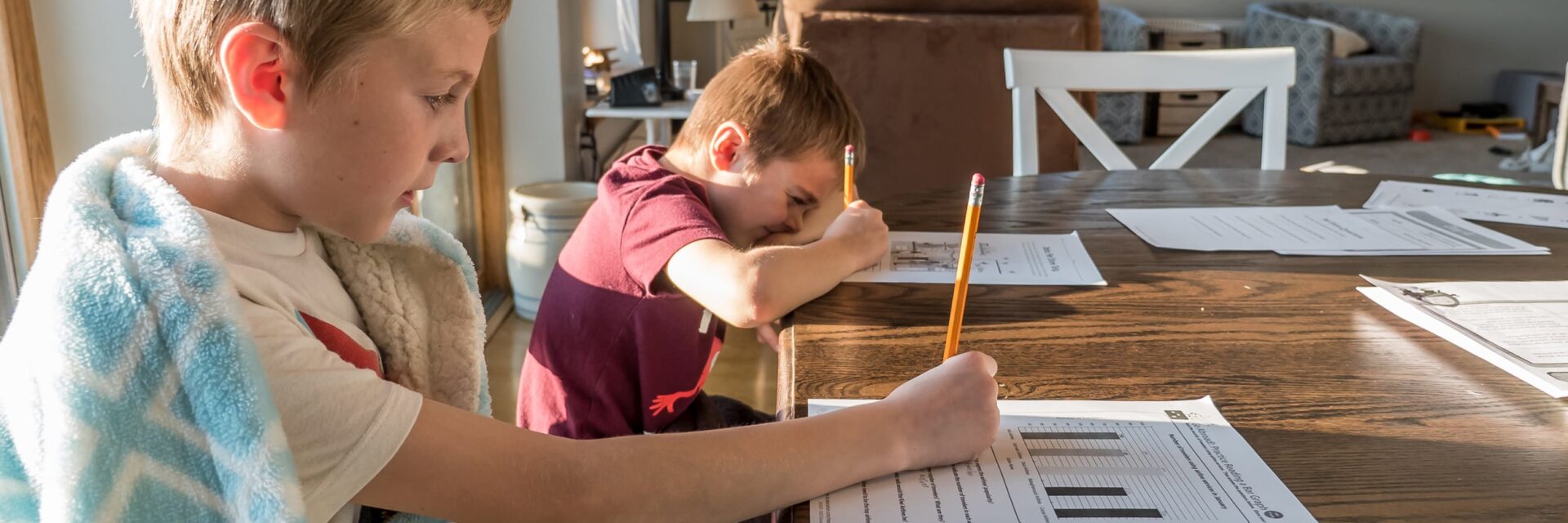 boys doing homework