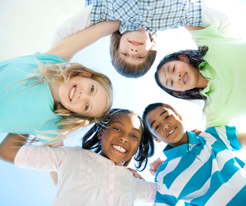 kids in foster care playing outside